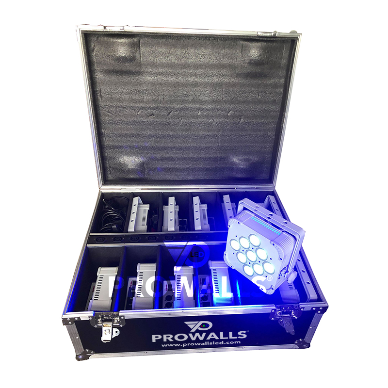 uplighting alimentato 9*18w RGBWA-UV Batteria led wireless par
